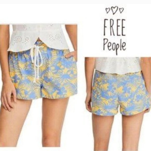 New Free People Island Tropical Mango combo coastal seersucker palm tree short - Picture 6 of 12